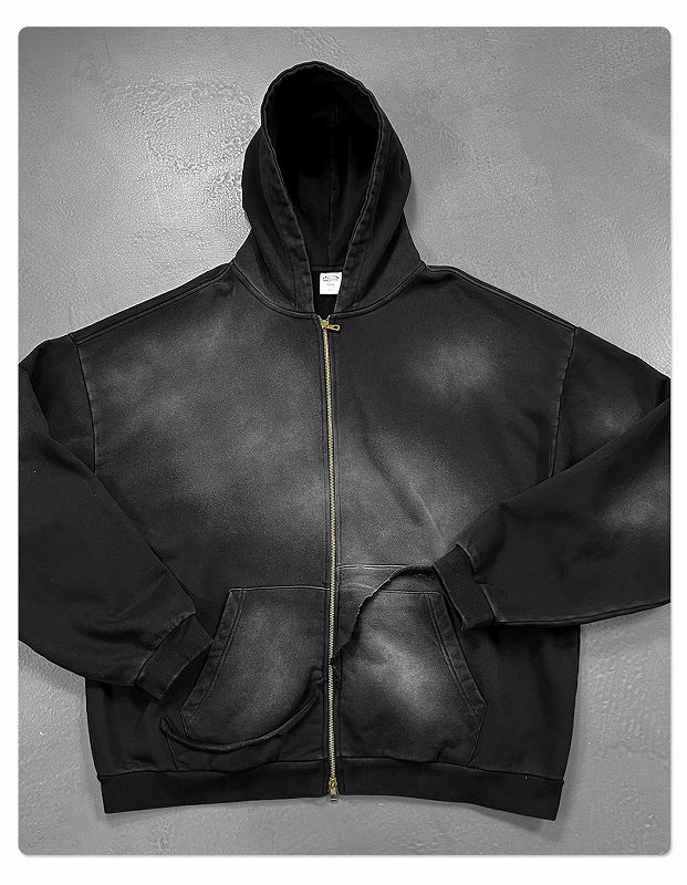 メンズ 生地430g 裏パイル ジップアップ パーカー 男女兼用 ストリート系 秋冬 2026新作★全2色