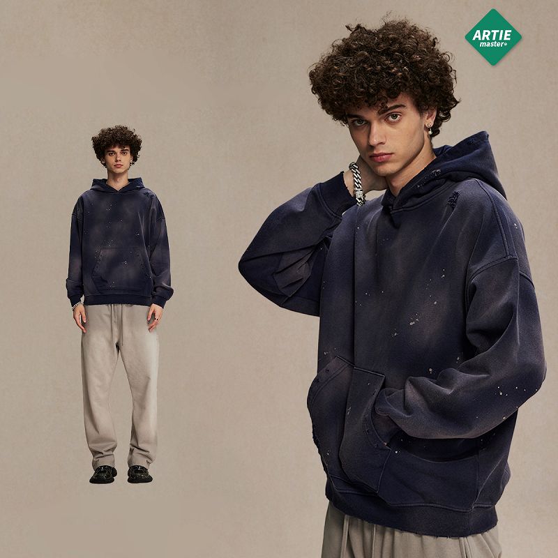 メンズ 生地450g ビンテージ風 裏パイル パーカー 男女兼用 ストリート系 秋冬 2026新作★全6色