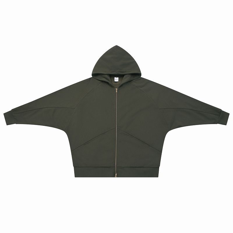 メンズ 裏パイル ジップアップパーカー 男女兼用 ドルマンスリーブ アウター 秋冬 2026新作 ★全3色