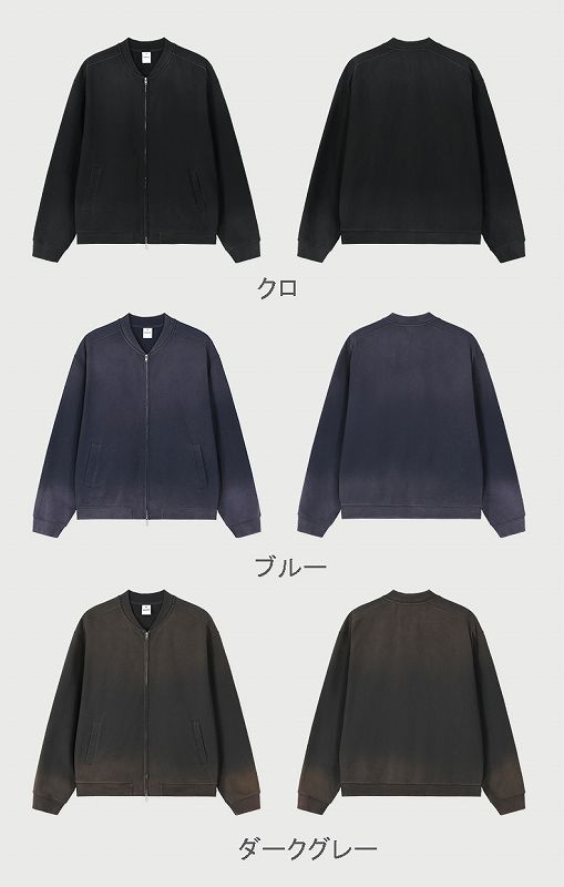 メンズ 裏パイル ジップアップ トップス 男女兼用 ビンテージ風 アウター 秋冬 2026新作 ★全3色