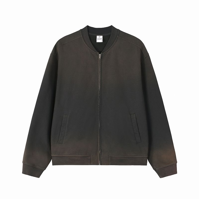 メンズ 裏パイル ジップアップ トップス 男女兼用 ビンテージ風 アウター 秋冬 2026新作 ★全3色