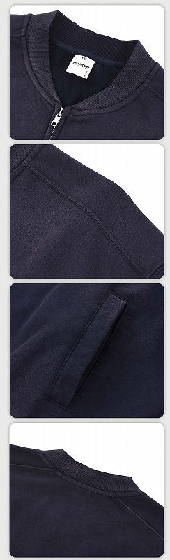 メンズ 裏パイル ジップアップ トップス 男女兼用 ビンテージ風 アウター 秋冬 2026新作 ★全3色