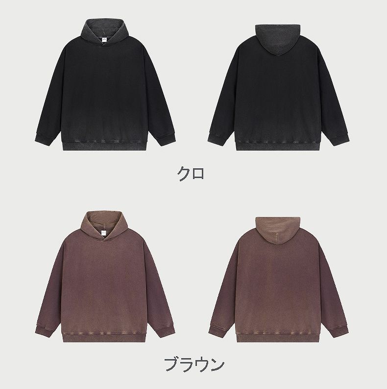 メンズ 生地404g ビンテージ風 裏パイル パーカー 男女兼用 ストリート系 秋冬 2026新作★全5色