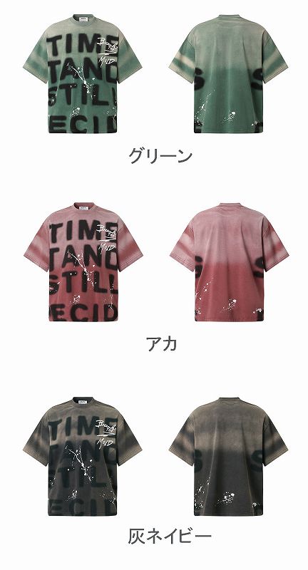 メンズ ビンテージ風 半袖 Tシャツ 男女兼用 ストリート系 トップス 春秋 2026新作★全3色