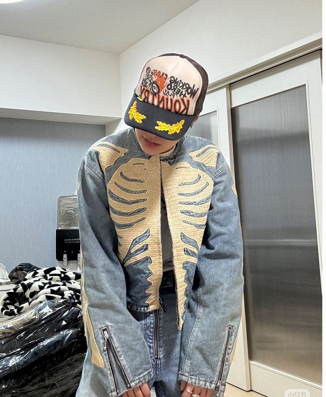 メンズファッション 刺繍入り デニム ジャケット 男女兼用 ストリート系 アウター  春秋 2026新作★