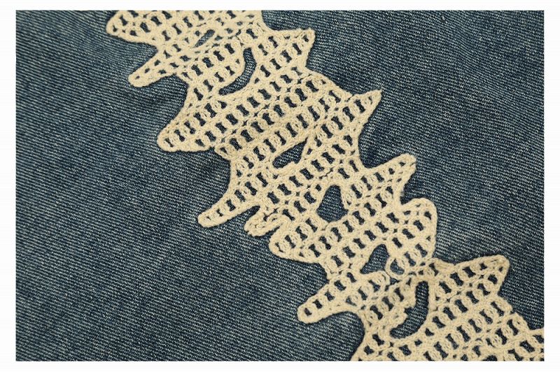 メンズファッション 刺繍入り デニム ジャケット 男女兼用 ストリート系 アウター  春秋 2026新作★