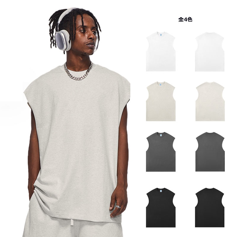 メンズ 2025春夏新作 ノースリーブTシャツ タンクトップ ストリート系