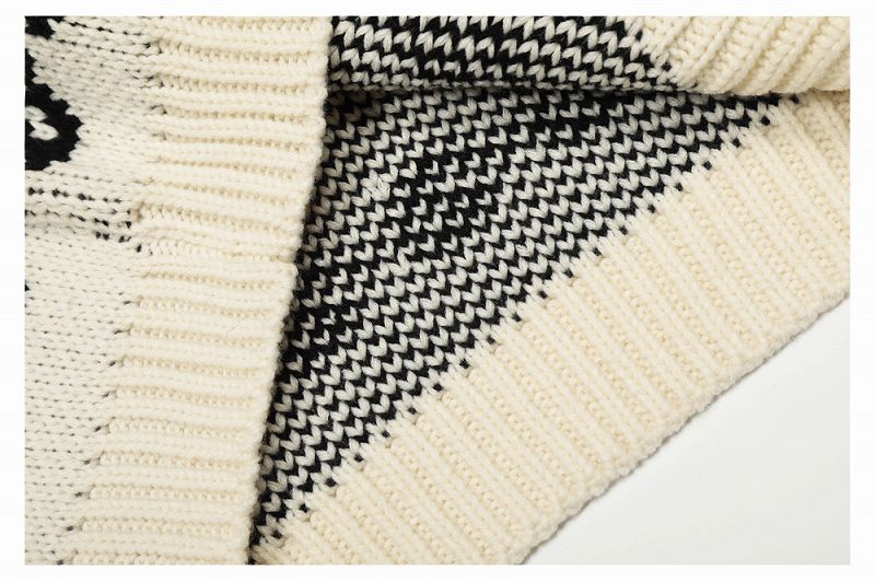 メンズ フード付き 長袖 ニット・セーター 男女兼用 ジップアップ トップス 秋冬 2026新作★全2色