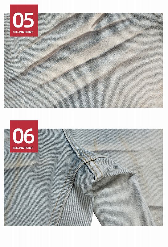 メンズ ビンテージ風 デニム パンツ 男女兼用 ストリート系 ボトムス 春秋 2026新作★