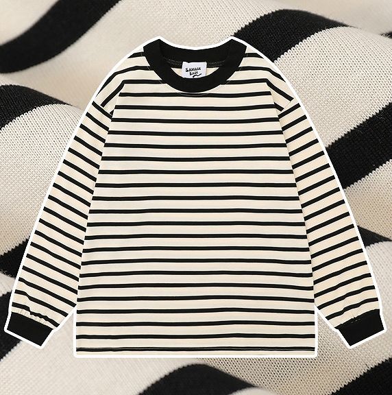 メンズ ボーダー柄 半袖/長袖 Tシャツ 男女兼用 カジュアル トップス