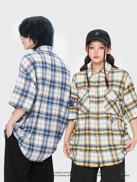 BEAUTY&YOUTH チェック柄半袖シャツ M - メルカリ