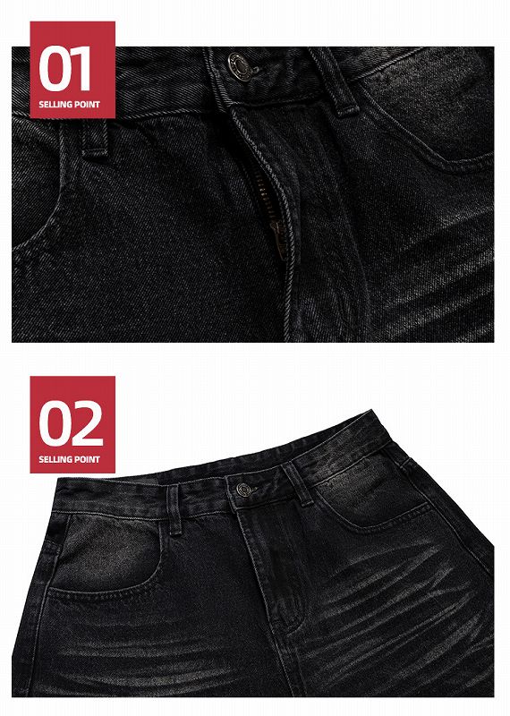 メンズファッション デニム パンツ 男女兼用 ストリート系 ボトムス 春秋 2026新作★