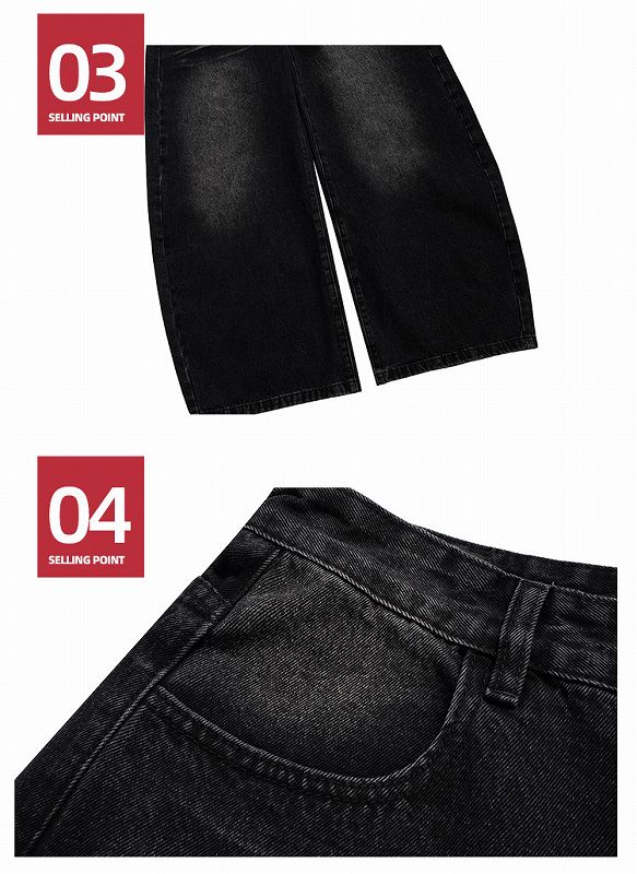 メンズファッション デニム パンツ 男女兼用 ストリート系 ボトムス 春秋 2026新作★