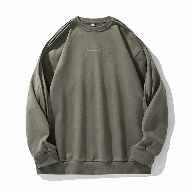 メンズ 生地400g 裏パイル 刺繍入り トレーナー 男女兼用 ストリート系