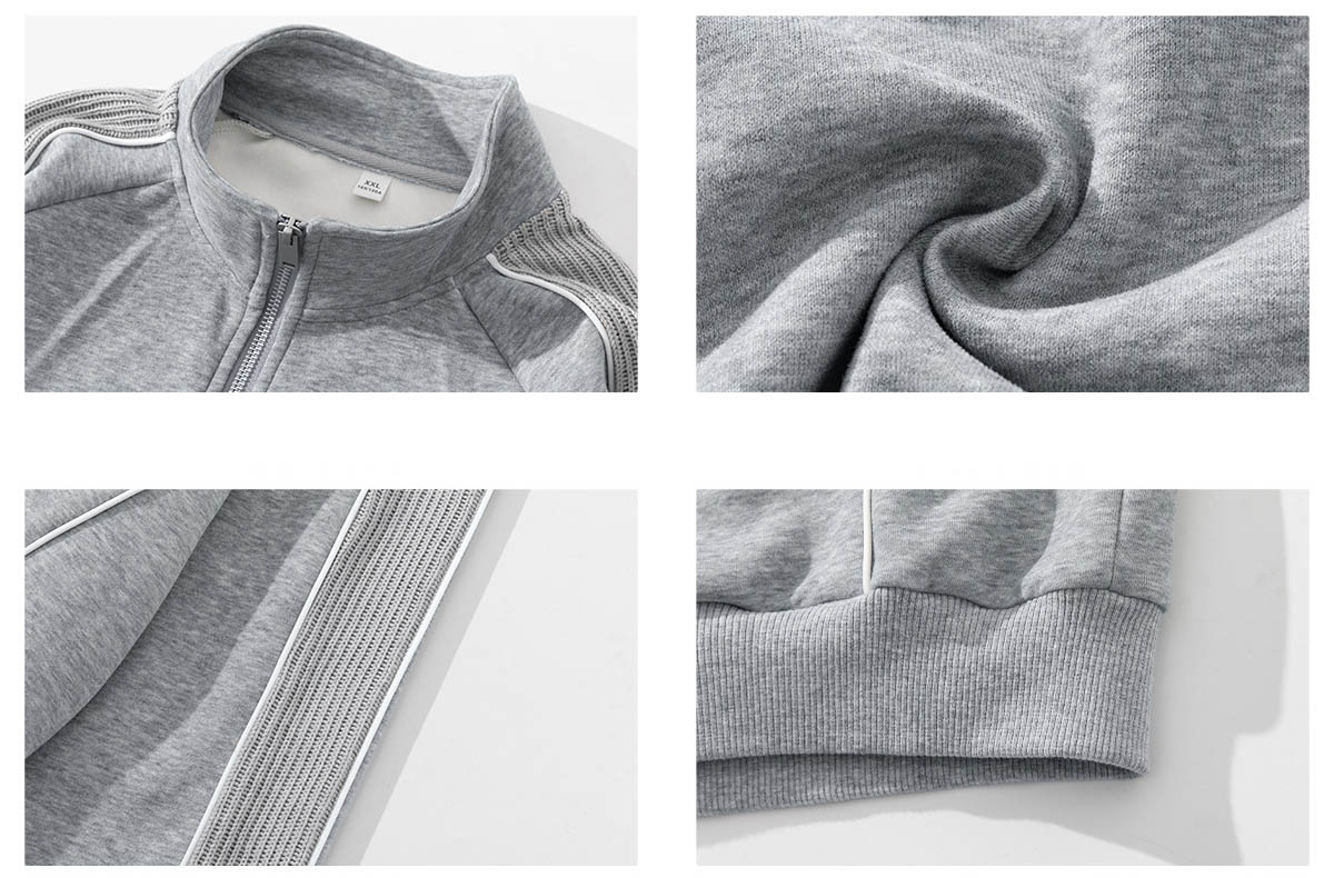 メンズ 立ち襟 ジップアップ スウェット 春新作 ラグランスリーブ カジュアル アウター トレーナ★全2色