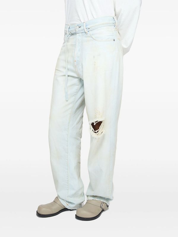 メンズ ダメージ加工 デニム パンツ 男女兼用 ストリート系 ボトムス 春秋 2026新作★