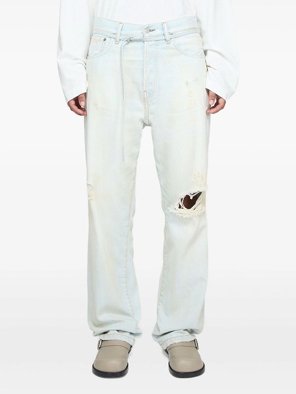 メンズ ダメージ加工 デニム パンツ 男女兼用 ストリート系 ボトムス 春秋 2026新作★