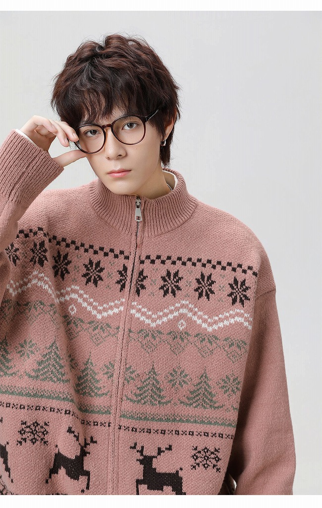 【Steiff】【HOMME】フェアアイル柄カーディガン gelato pique（ジェラートピケ）の「【Steiff】フェアアイル柄