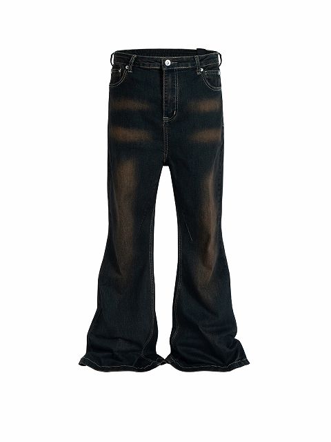 メンズ ビンテージ風 デニム パンツ 男女兼用 ストリート系
