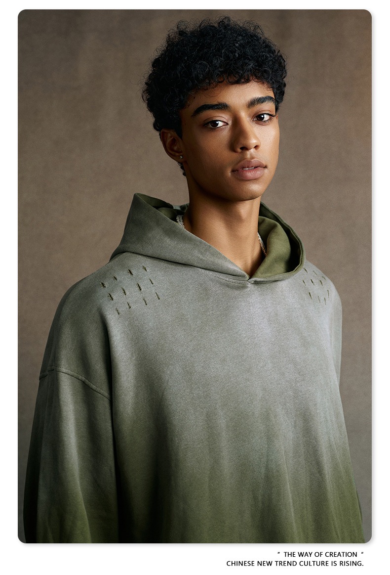 メンズ 絞り染 裏パイル パーカー 男女兼用 ストリート系 秋冬 2026新作★全5色