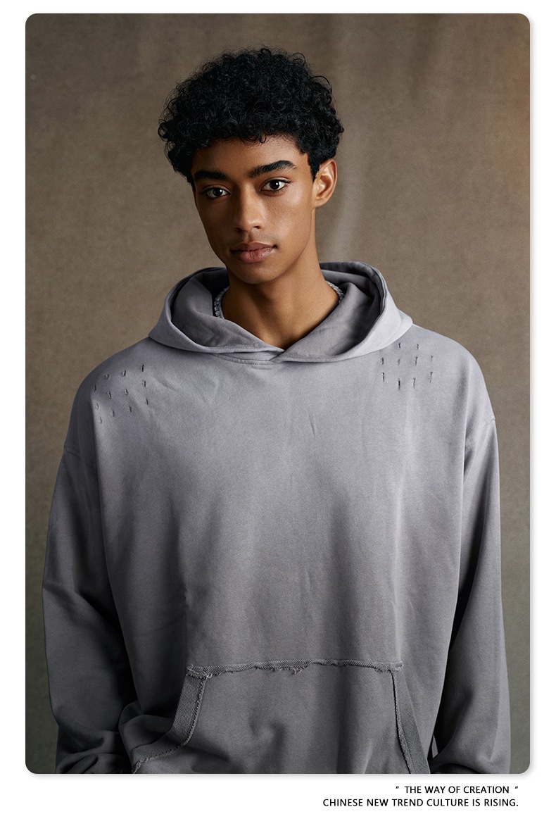 メンズ 絞り染 裏パイル パーカー 男女兼用 ストリート系 秋冬 2026新作★全5色