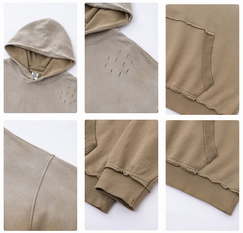 メンズ 絞り染 裏パイル パーカー 男女兼用 ストリート系 秋冬 2026新作★全5色