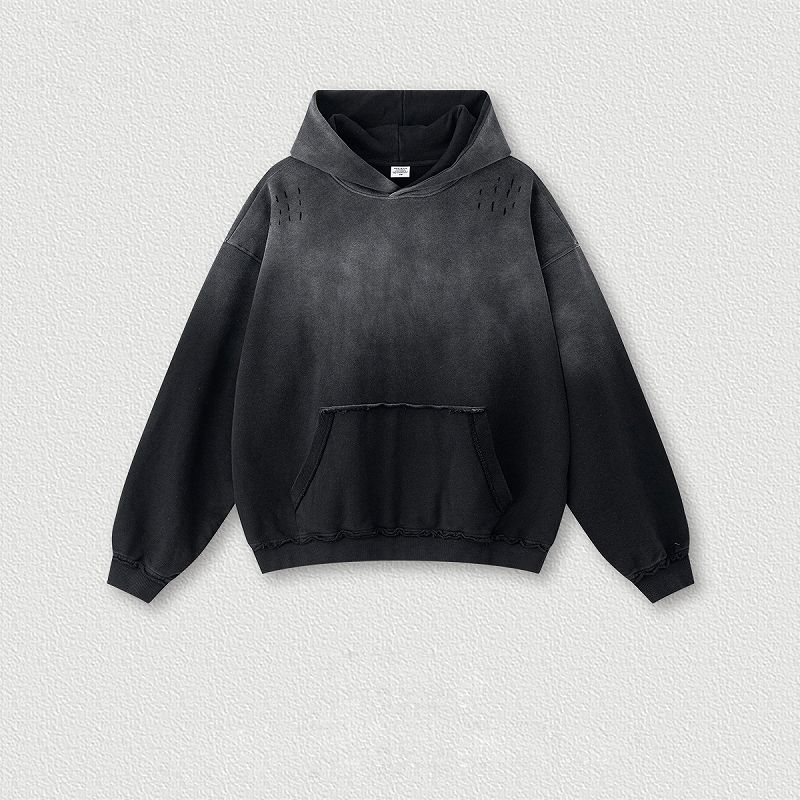 メンズ 絞り染 裏パイル パーカー 男女兼用 ストリート系 秋冬 2026新作★全5色