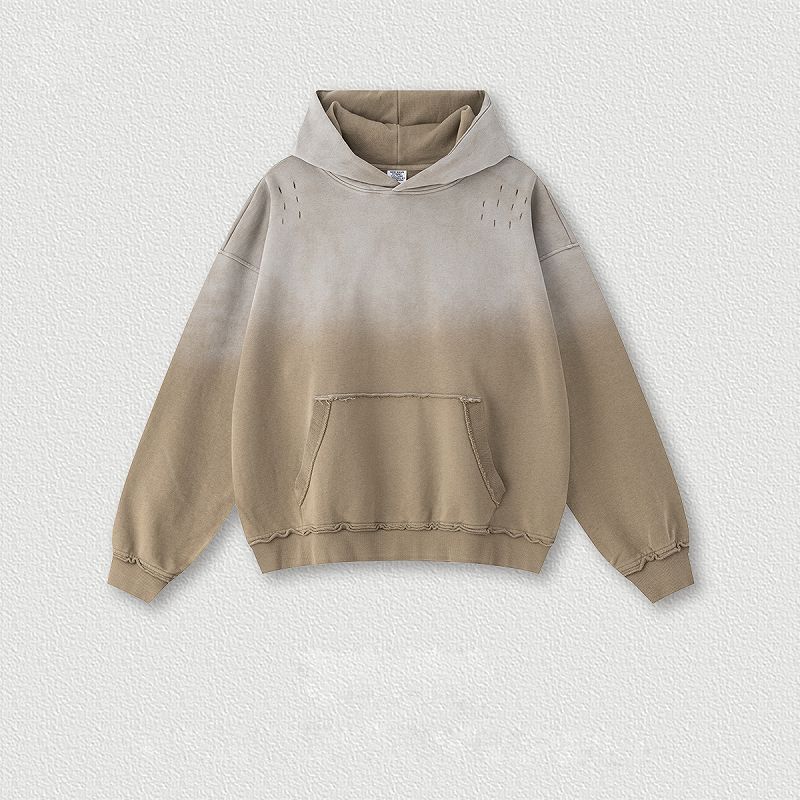 メンズ 絞り染 裏パイル パーカー 男女兼用 ストリート系 秋冬 2026新作★全5色