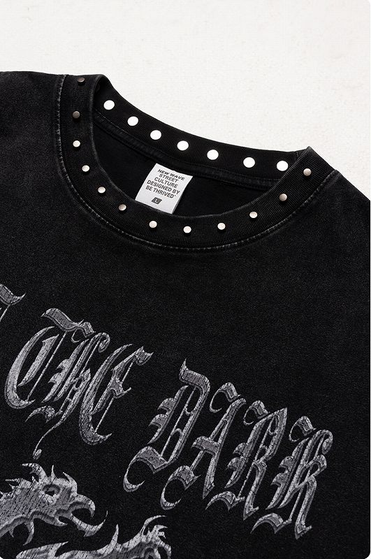 ウォッシュ加工 無地/プリント Boxyシルエット 半袖 Tシャツ ストリート系 トップス 夏 2026新作★