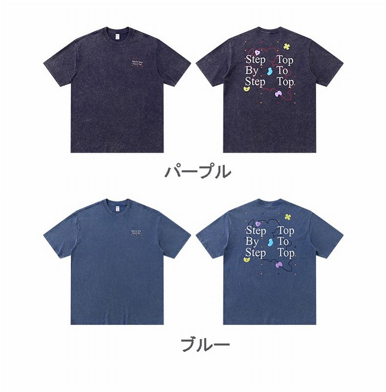 メンズ ビンテージ風 半袖 Tシャツ 男女兼用 ストリート系 トップス 夏 2026新作★全2色