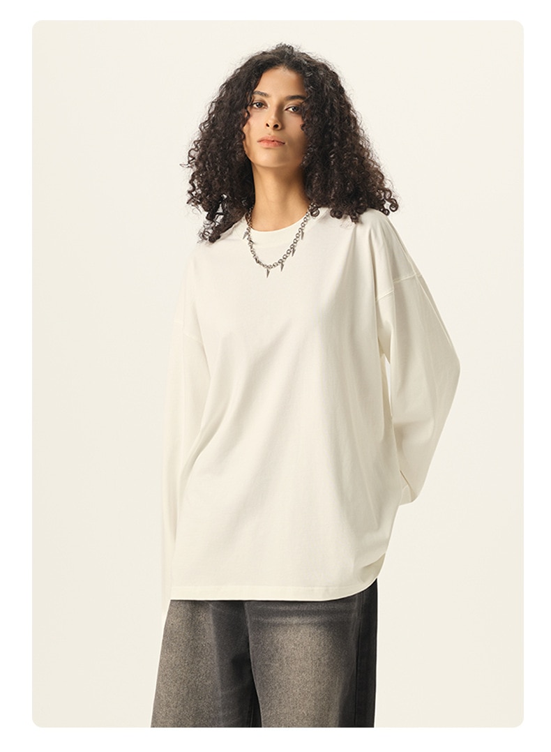 メンズ 無地 アメリカンスタイル 長袖Tシャツ 270gコットン 男女兼用ロンT トップス カットソー★全3色