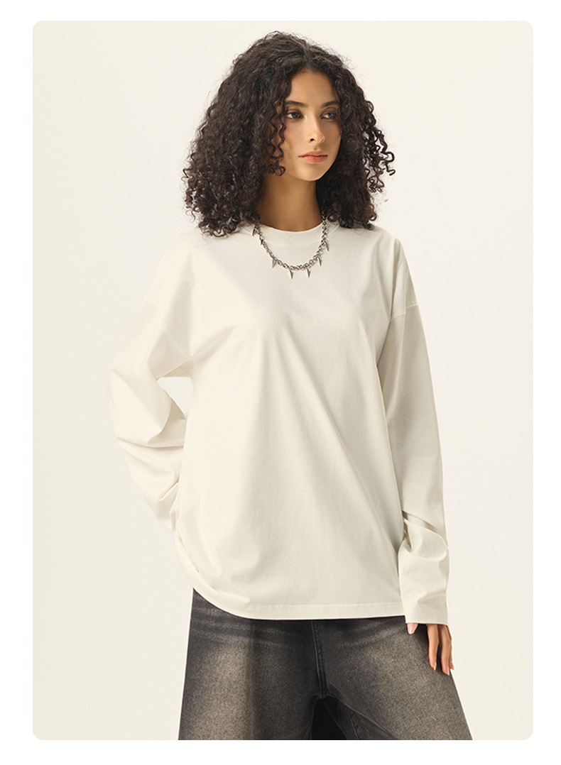 メンズ 無地 アメリカンスタイル 長袖Tシャツ 270gコットン 男女兼用ロンT トップス カットソー★全3色