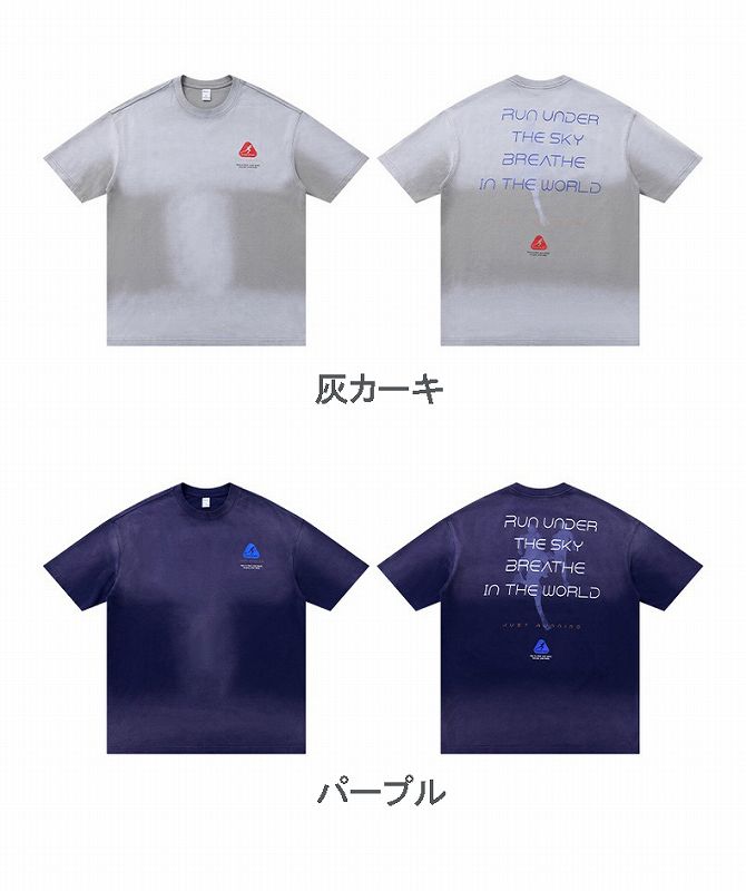 メンズ グラテーション 半袖 Tシャツ 男女兼用 ストリート系 トップス 夏 2026新作★全2色