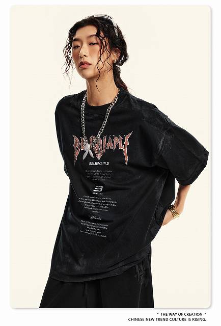 Copping Zone 半袖 Tシャツ ストリート 人気 高級感 男女兼用 メンズファッション ビンテージ風 半袖Tシャツ 男女兼用
