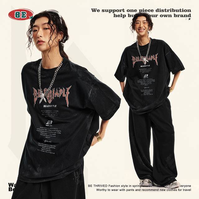 Copping Zone 半袖 Tシャツ ストリート 人気 高級感 男女兼用 メンズファッション ビンテージ風 半袖Tシャツ 男女兼用