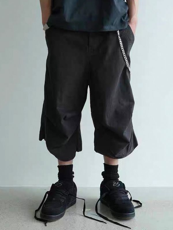 メンズ ワーク風 七分丈 パンツ 男女兼用 ストリート系 ボトムス 春夏 2026新作★