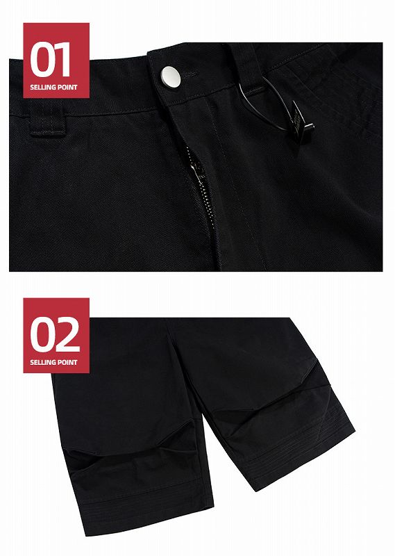 メンズ ワーク風 七分丈 パンツ 男女兼用 ストリート系 ボトムス 春夏 2026新作★