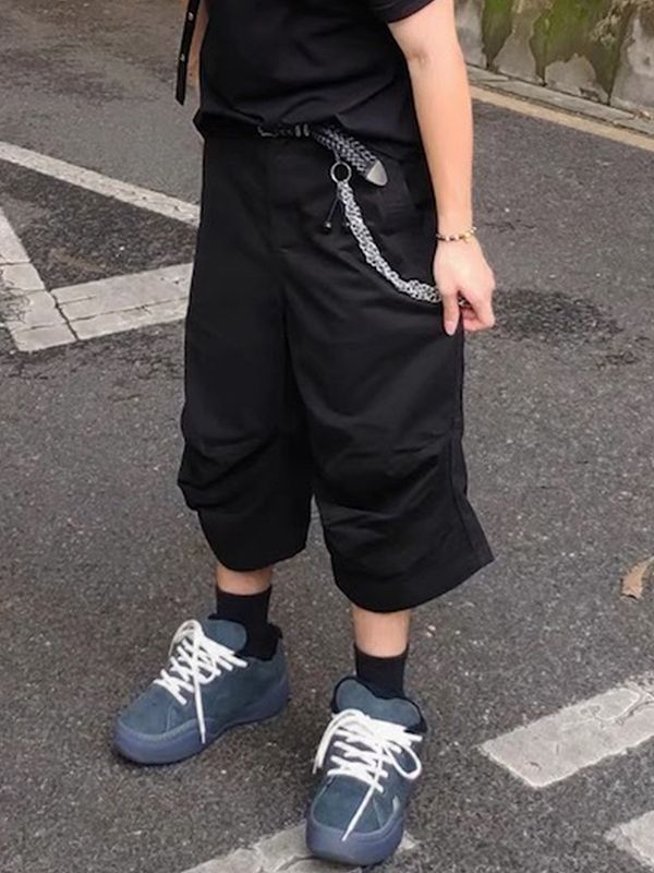 メンズ ワーク風 七分丈 パンツ 男女兼用 ストリート系 ボトムス 春夏 2026新作★