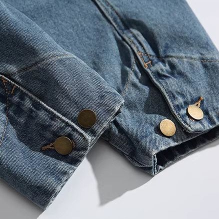 メンズ フード付き デニム ジャケット 男女兼用 ストリート系 アウター  春秋 2026新作★