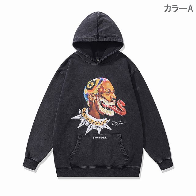 ストリート トレンド トップス フリース フード付き パーカー メンズ ビンテージ風 パーカー 男女兼用 ストリート系 フード