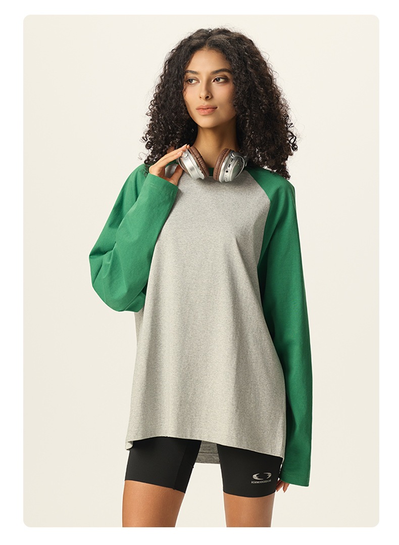 メンズ 長袖Tシャツ 配色切替 ラグラン袖 アメカジ風 ヴィンテージデザイン カットソー トップス★全6色