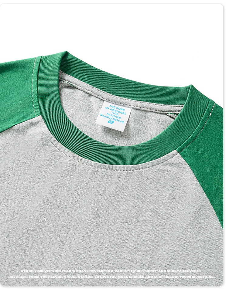 メンズ 長袖Tシャツ 配色切替 ラグラン袖 アメカジ風 ヴィンテージデザイン カットソー トップス★全6色