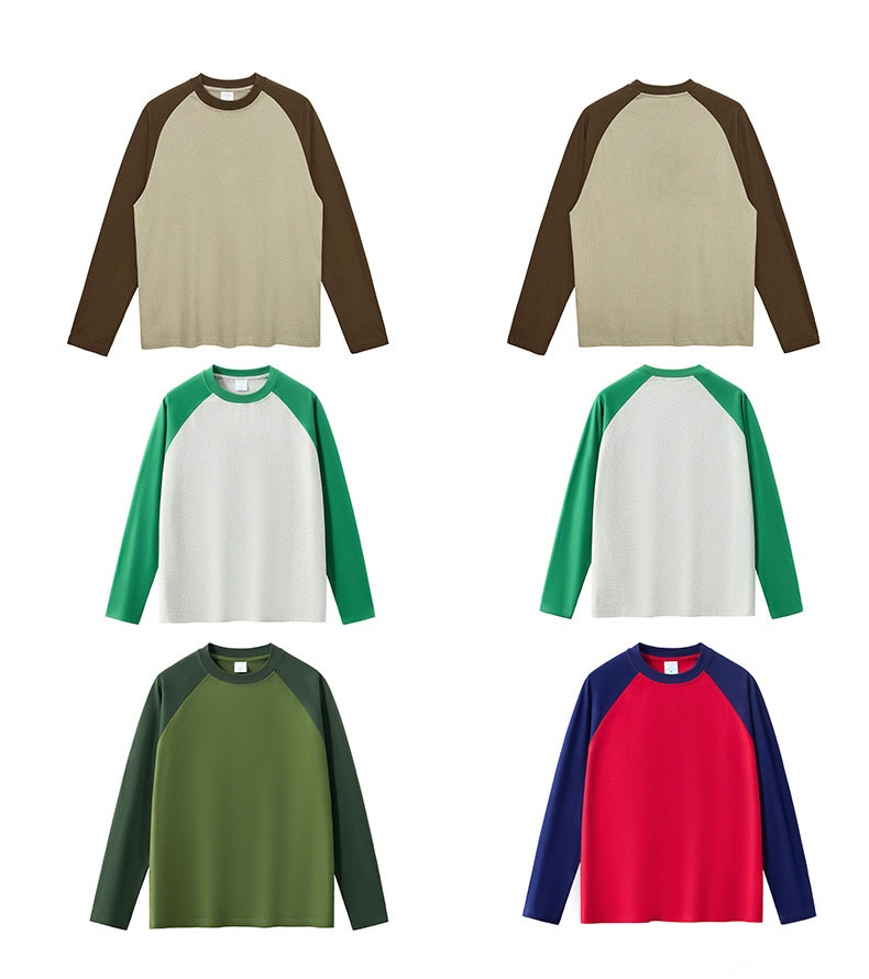 メンズ 長袖Tシャツ 配色切替 ラグラン袖 アメカジ風 ヴィンテージデザイン カットソー トップス★全6色