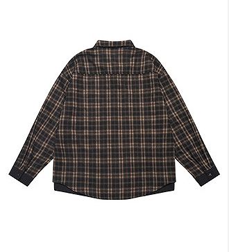 メンズ 偽二枚二重 チェック柄 長袖 シャツ 男女兼用 ストリート系 トップス 春秋 2026新作★全2色