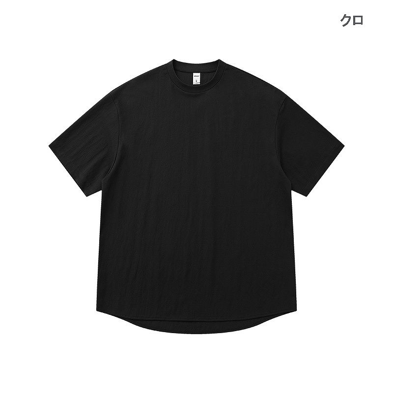 ラウンドヘム 無地 半袖 Tシャツ 男女専用 リラックス ロングパンツ リネン セットアップ 夏 2026新作★3色
