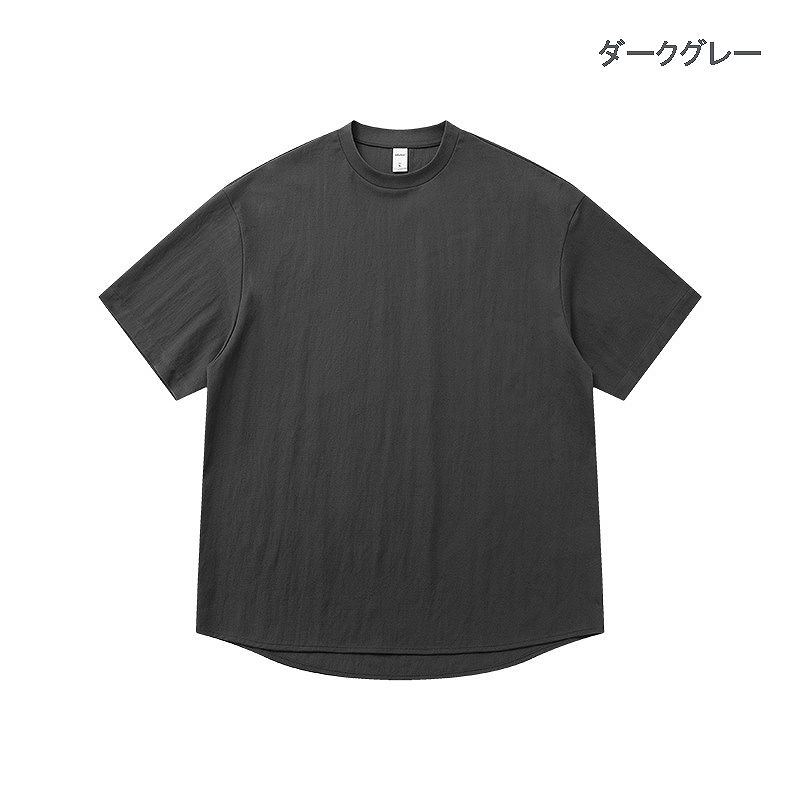 ラウンドヘム 無地 半袖 Tシャツ 男女専用 リラックス ロングパンツ リネン セットアップ 夏 2026新作★3色
