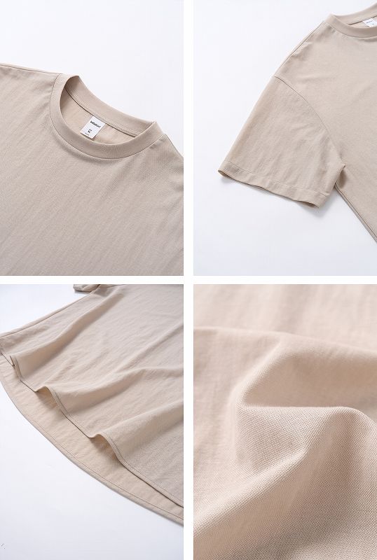 ラウンドヘム 無地 半袖 Tシャツ 男女専用 リラックス ロングパンツ リネン セットアップ 夏 2026新作★3色