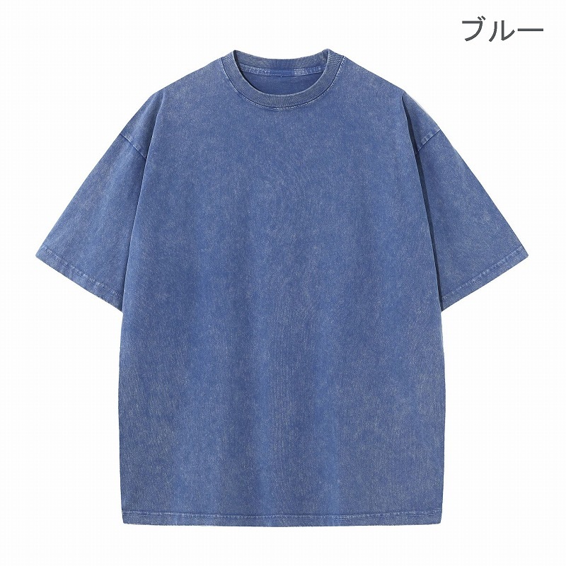 【OEM生産専用】ビンテージ風 半袖Tシャツ 男女兼用トップス ★全10色【片面のみ印刷込みの価格】