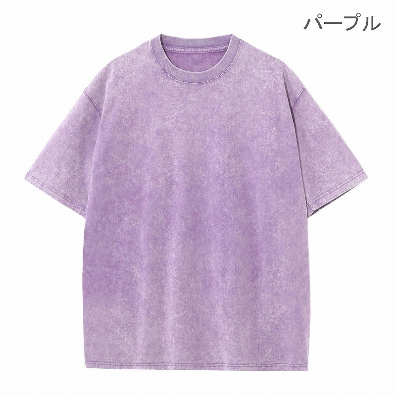 【OEM生産専用】ビンテージ風 半袖Tシャツ 男女兼用トップス ★全10色【片面のみ印刷込みの価格】