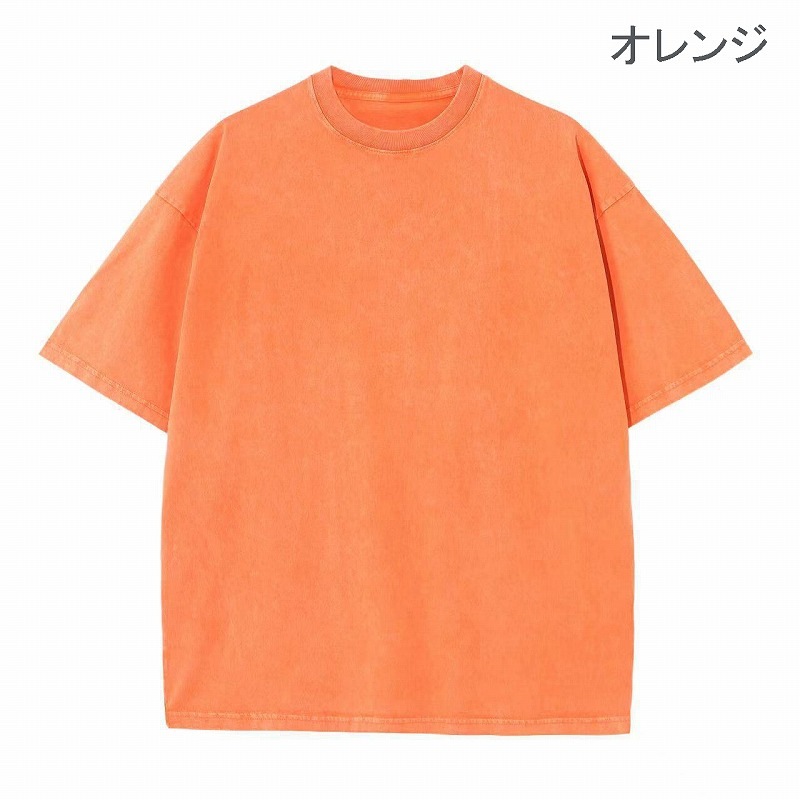 【OEM生産専用】ビンテージ風 半袖Tシャツ 男女兼用トップス ★全10色【片面のみ印刷込みの価格】